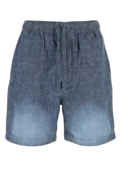 LOEWE BERMUDA IN CHAMBRAY BLU DENIM  UOMO