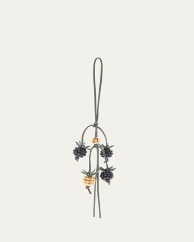 Loewe Berry Bag Charm In Calfskin Leather In Multi