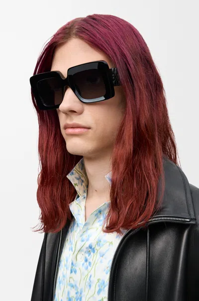Loewe Beveled Square Maxi Anagram Sunglasses For Woman In Pattern