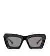 Loewe Bevelled Cat Eye Sunglasses In Black