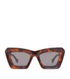 Loewe Bevelled Cat Eye Sunglasses In Brown