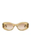 Loewe Womens Transparent Olive G821mxix01 Oval Frame Acetate Sunglasses In Neutral