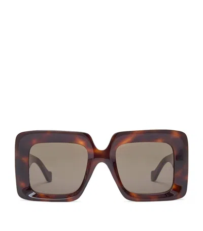 Loewe Bevelled Square Sunglasses In Brown