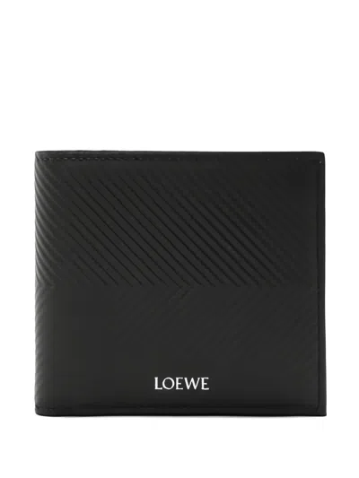 Loewe Bi-fold Leather Wallet In Black