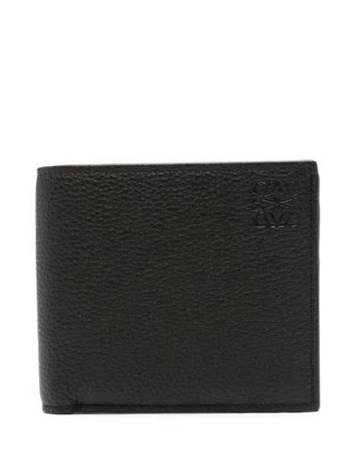 Loewe Bi-fold Leather Wallet In Black