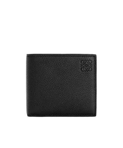 Loewe Bi-fold Leather Wallet In Black