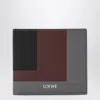 Loewe Calfskin Leather Panelled Bi-fold Wallet In Gray