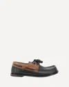 Loewe Sculpted Black Leather Shoes With Brown Accents