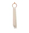 Shop Loewe Bicolour Anagram Scarf In White