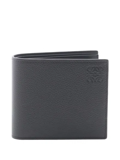 Pre-owned Loewe Bifold Coin Wallet In Black