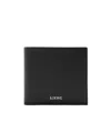 Loewe Bifold Coin Wallet In Textured Classic Calfskin In Black