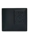 Loewe Logo-embossed Leather Billfold Wallet In Black