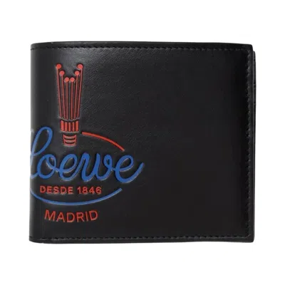 Pre-owned Loewe Bifold Wallet Crown 'black' | Men's Size Onesize