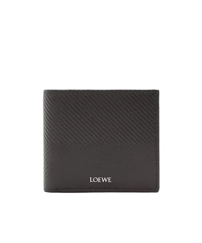 Loewe Bifold Wallet In Textured Classic Calfskin In Black