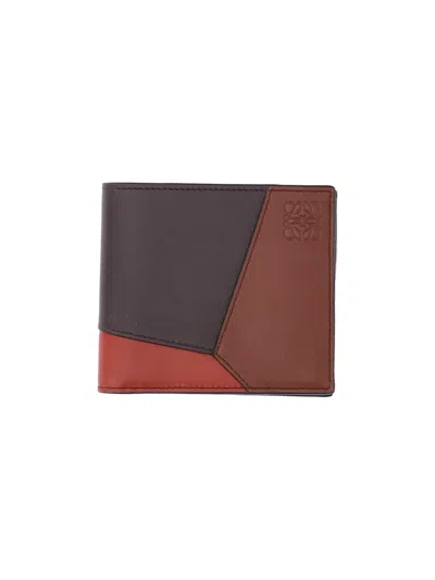 Loewe Bi-fold Wallet "puzzle" In Brown