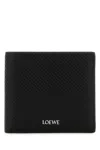 Loewe Bifold Coin Wallet In Textured Classic Calfskin In Black