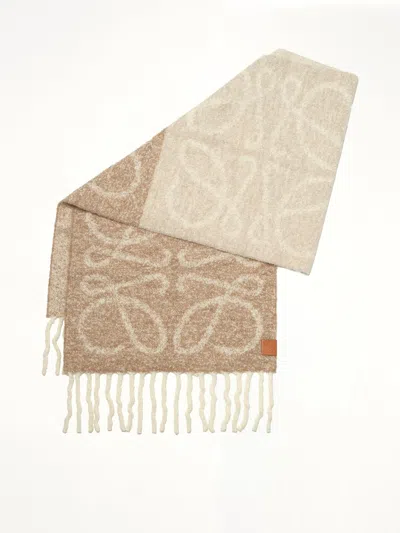 Loewe Big Anagram Scarf In Sand