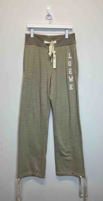 Pre-owned Loewe Big Logo Tie Bottom Sweatpants In Gray