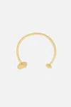 Loewe Anagram Pebble Bangle In Sterling Silver In Gold