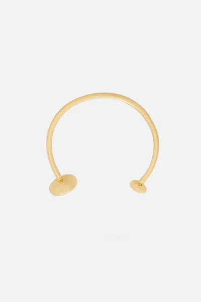 Loewe Anagram Pebble Bangle In Sterling Silver In Gold