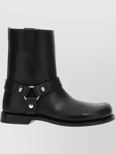 LOEWE 'BIKER CAMPO' LEATHER ANKLE BOOTS