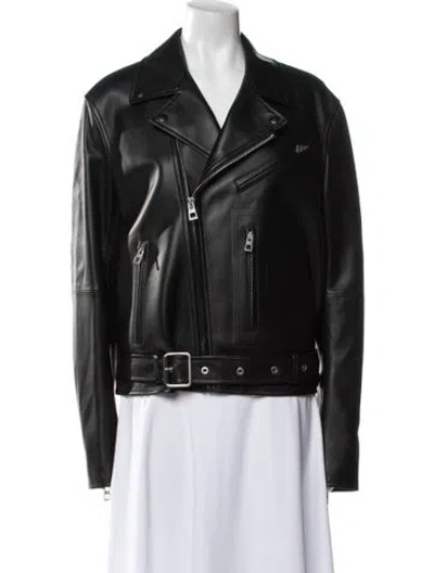 Pre-owned Loewe Biker Jacket In Black