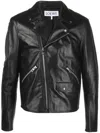 Loewe Biker Jacket With Notched Lapels And Front Pockets In Black