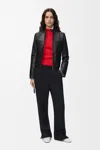 Loewe Leather Biker Jacket In Black