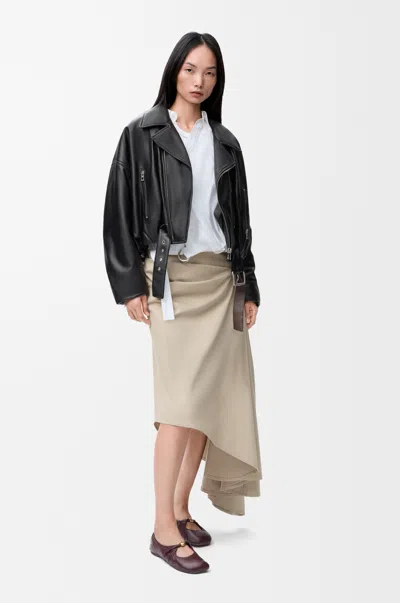 Loewe Biker Jacket In Nappa Lambskin Size:38 For Woman In Black
