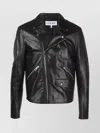 Loewe Biker Jacket With Notched Lapels And Front Pockets In Black