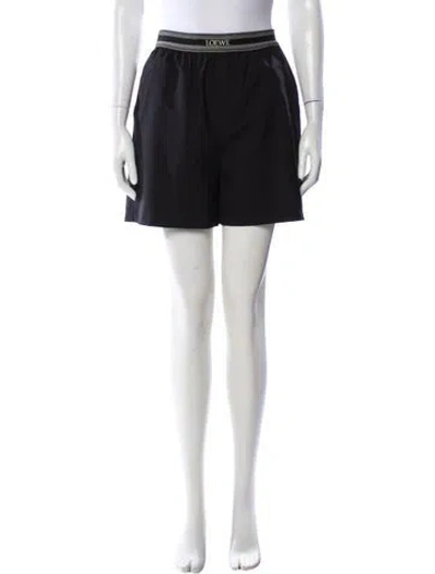 Pre-owned Loewe Biker Mini Shorts In Black/blue