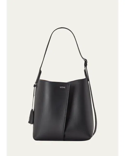 Loewe Bilbao Leather Bucket Bag In Black