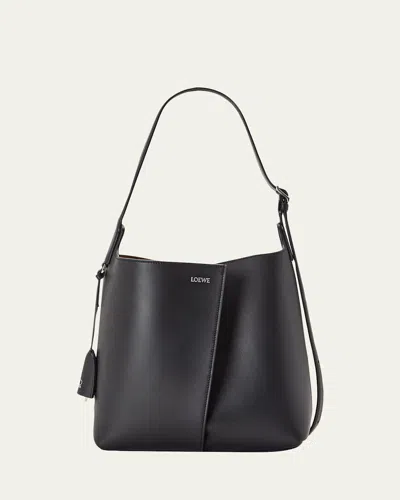 Loewe Bilbao Leather Bucket Bag In Black