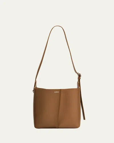 Loewe Bilbao Leather Bucket Bag In Brown