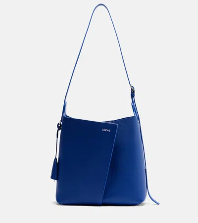 Loewe Medium Bilbao Bucket In Smooth Leather Skin For Woman In Blue