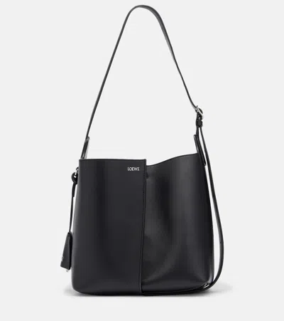 Loewe Bilbao Medium Leather Tote Bag In Black