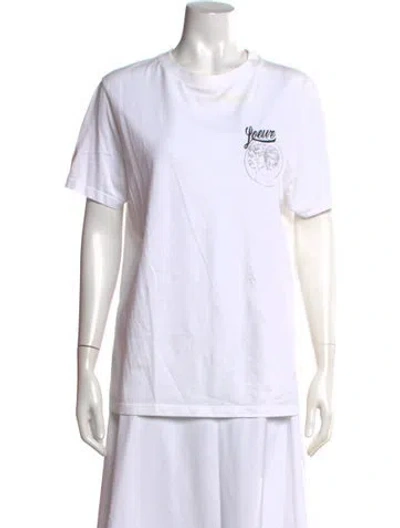 Pre-owned Loewe Bird Graphic Print T-shirt In White