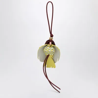 Loewe Bird Pendant In Calfskin Leather Women In Multicolor
