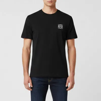 Pre-owned Loewe Black Anagram Embroidery Cotton Crew Neck T-shirt Xl
