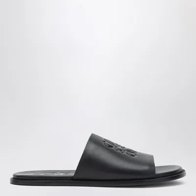 Loewe Flex Anagram Slide Sandals For Men In Black