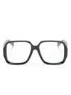 Loewe Black Anagram Square-frame Glasses In Black