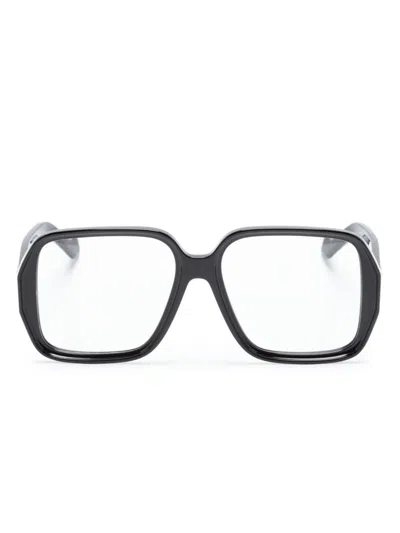 Loewe Black Anagram Square-frame Glasses