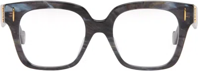Loewe Black & Gray Anagram Sunglasses In Blue