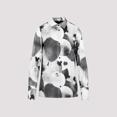 LOEWE BLACK AND WHITE WOOL BALLOON PRINT SHIRT