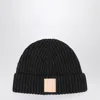 Loewe Logo Patch Cashmere Beanie In Gray