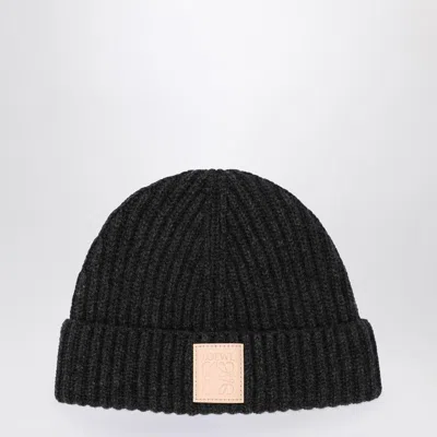 Loewe Black Beanie In Cashmere