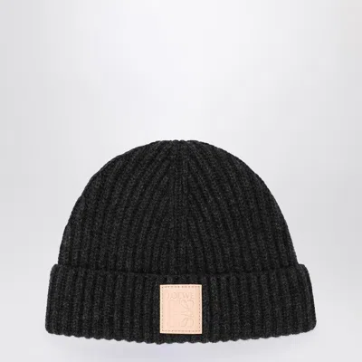 Loewe Black Beanie In Cashmere Women