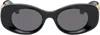 Loewe Beveled Oval Maxi Anagram Sunglasses For Woman In Black