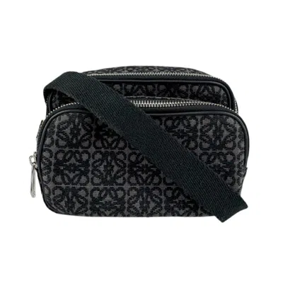 Pre-owned Loewe Black Brown Canvas Shoulder Bag ()