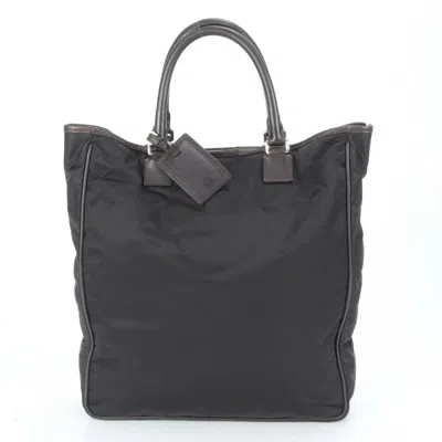 Pre-owned Loewe Black Brown Leather Nylon Shoulder Bag ()